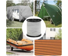 Bungee virvės 6 mm Juoda ir Balta PP ir guma