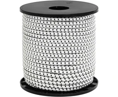 Bungee virvės 6 mm Juoda ir Balta PP ir guma