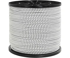 Bungee virvės 6 mm Juoda ir Balta PP ir guma