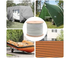 Bungee virvės 8 mm Juoda ir Balta PP ir guma