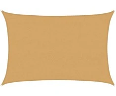Burė nuo saulės, smėlio, 4x6m, HDPE, 160g/m², stačiakampė