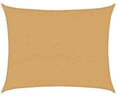 Burė nuo saulės, smėlio, 6x8m, HDPE, 160g/m², stačiakampė