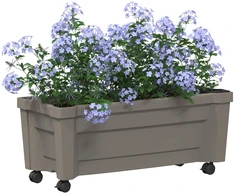 Calypso vazonas su ratukais Pilka 79 x 35 x 33 cm PP