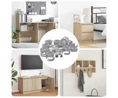 Cam užrakto veržlės 12 pcs Sidabro 15 x 11,5 mm Metalas