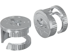 Cam užrakto veržlės 2 vnt. Sidabro 15 x 11,5 mm Metalas