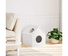 Cat House Balta 41x50x50 cm Pušies masyvo