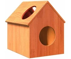 Cat House Wax Ruda 41x50x50 cm Pušies masyvo