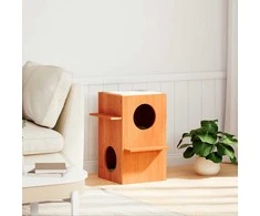 Cat House Wax Ruda 43x43x60 cm Pušies masyvo