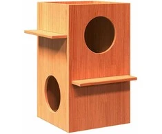 Cat House Wax Ruda 43x43x60 cm Pušies masyvo