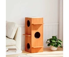 Cat House Wax Ruda 43x43x90 cm Pušies masyvo