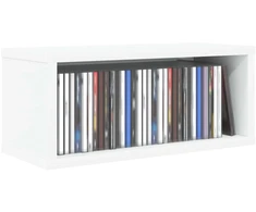 CD saugojimo stovas 2 vnt. Balta 40 x 17 x 17 cm