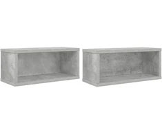 CD saugojimo stovas 2 vnt. Betono pilka 40 x 17 x 17 cm