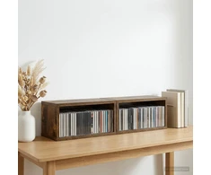 CD saugojimo stovas 2 vnt. Dūminio ąžuolo 40 x 17 x 17 cm