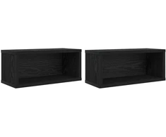 CD saugojimo stovas 2 vnt. Juodojo ąžuolo 40 x 17 x 17 cm