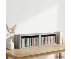 CD saugojimo stovas 2 vnt. Pilka Sonoma 40 x 17 x 17 cm