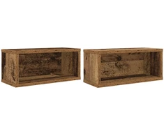 CD saugojimo stovas 2 vnt. Ąžuolo mediena 40 x 17 x 17 cm