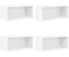 CD saugojimo stovas 4 vnt. Balta 40 x 17 x 17 cm