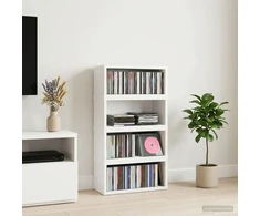 CD saugojimo stovas 4 vnt. Balta 40 x 17 x 17 cm
