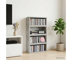 CD saugojimo stovas 4 vnt. Betono pilka 40 x 17 x 17 cm