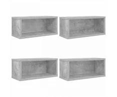 CD saugojimo stovas 4 vnt. Betono pilka 40 x 17 x 17 cm