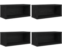 CD saugojimo stovas 4 vnt. Juodojo ąžuolo 40 x 17 x 17 cm