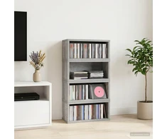 CD saugojimo stovas 4 vnt. Pilka Sonoma 40 x 17 x 17 cm