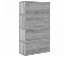 CD saugojimo stovas 4 vnt. Pilka Sonoma 40 x 17 x 17 cm