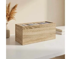 CD saugojimo stovas 4 vnt. Sonoma ąžuolas 40 x 17 x 17 cm