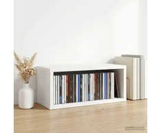 CD saugojimo stovas Balta 40 x 17 x 17 cm Apdirbta mediena