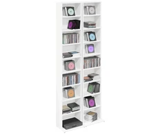 CD spinta 2 vnt. Balta 33 x 23,5 x 175 cm Apdirbta mediena