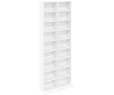 CD spinta 2 vnt. Balta 33 x 23,5 x 175 cm Apdirbta mediena