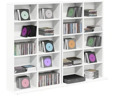 CD spinta 2 vnt. Balta 65 x 23,5 x 97,5 cm Apdirbta mediena