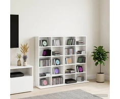 CD spinta 2 vnt. Balta 65 x 23,5 x 97,5 cm Apdirbta mediena