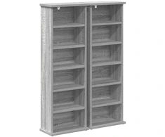 CD spinta 2 vnt. Pilka Sonoma 60 x 17 x 92 cm Apdirbta mediena