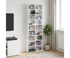 CD spinta Balta 65 x 23,5 x 175 cm Apdirbta mediena