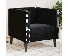 Sofa Juoda 74,5 x 71 x 70,5 cm Aksomas