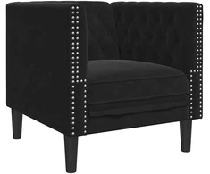 Sofa Juoda 74,5 x 71 x 70,5 cm Aksomas