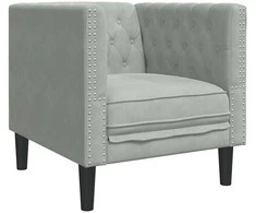 Sofa Šviesiai pilka 74,5 x 71 x 70,5 cm Aksomas