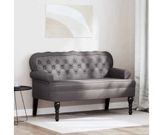 Česterfildo suolas Pilka 119,5 x 64,5 x 75 cm Dirbtinė oda
