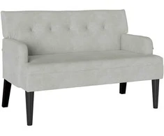 Česterfildo suolas Šviesiai pilka 112 x 65,5 x 75 cm Aksomas