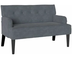 Česterfildo suolas Tamsiai pilka 112 x 65,5 x 75 cm Aksomas