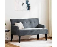 Česterfildo suolas Tamsiai pilka 112 x 65,5 x 75 cm Aksomas