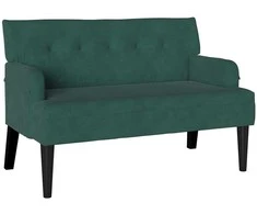 Česterfildo suolas Tamsiai žalia 112 x 65,5 x 75 cm Aksomas