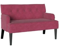 Česterfildo suolas Vyno raudona 112 x 65,5 x 75 cm Aksomas