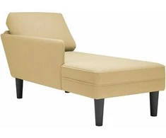 Sofa Chaise Lounge su pagalve pilkai žalia velveto audinys