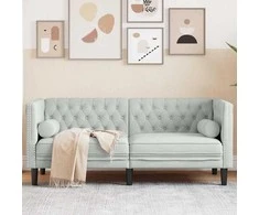Sofa Šviesiai pilka 174 x 74,5 x 70,5 cm Aksomas