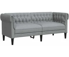 Sofa Šviesiai pilka 182,5 x 74,5 x 74,5 cm Poliesteris