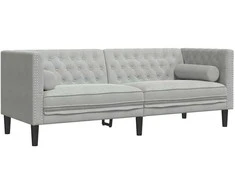 Sofa Šviesiai pilka 194 x 74,5 x 70,5 cm Aksomas