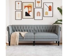 Sofa Šviesiai pilka 201,5 x 74,5 x 74,5 cm Poliesteris