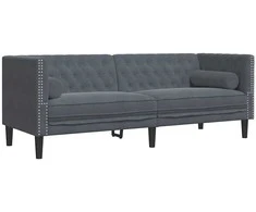 Sofa Tamsiai pilka 194 x 74,5 x 70,5 cm Aksomas